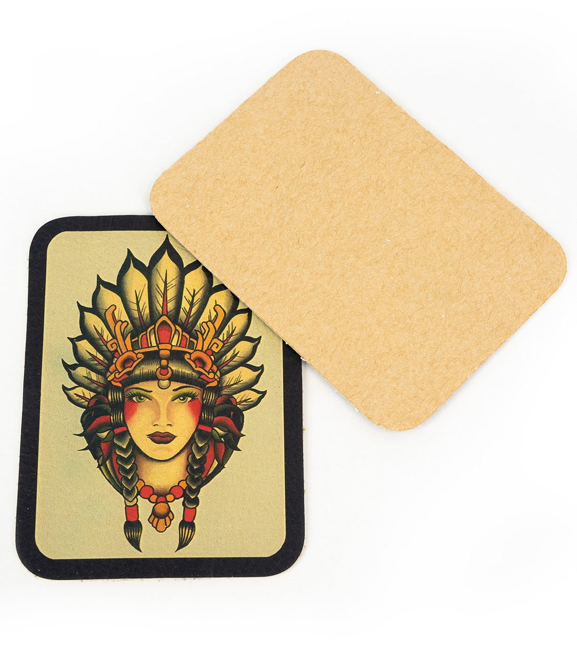 Indian Girl Leather Patch - Image 4