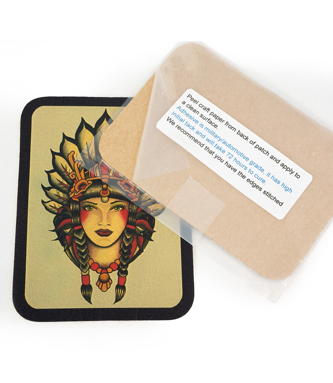 Indian Girl Leather Patch - Image 3