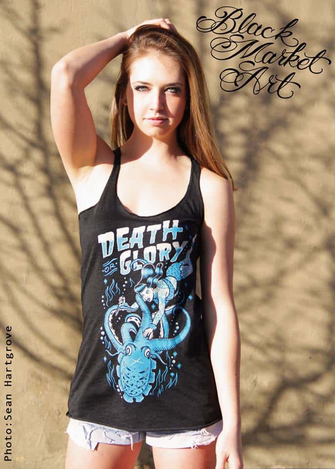Death or Glory - Women's Unfinished Racer Back Tank - Image 2