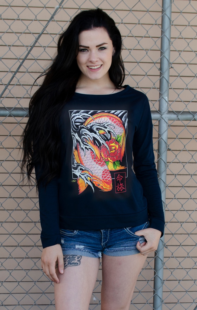 LIfe's Journey - Women's Unfinished Scoop Neck Sweatshirt - Image 2