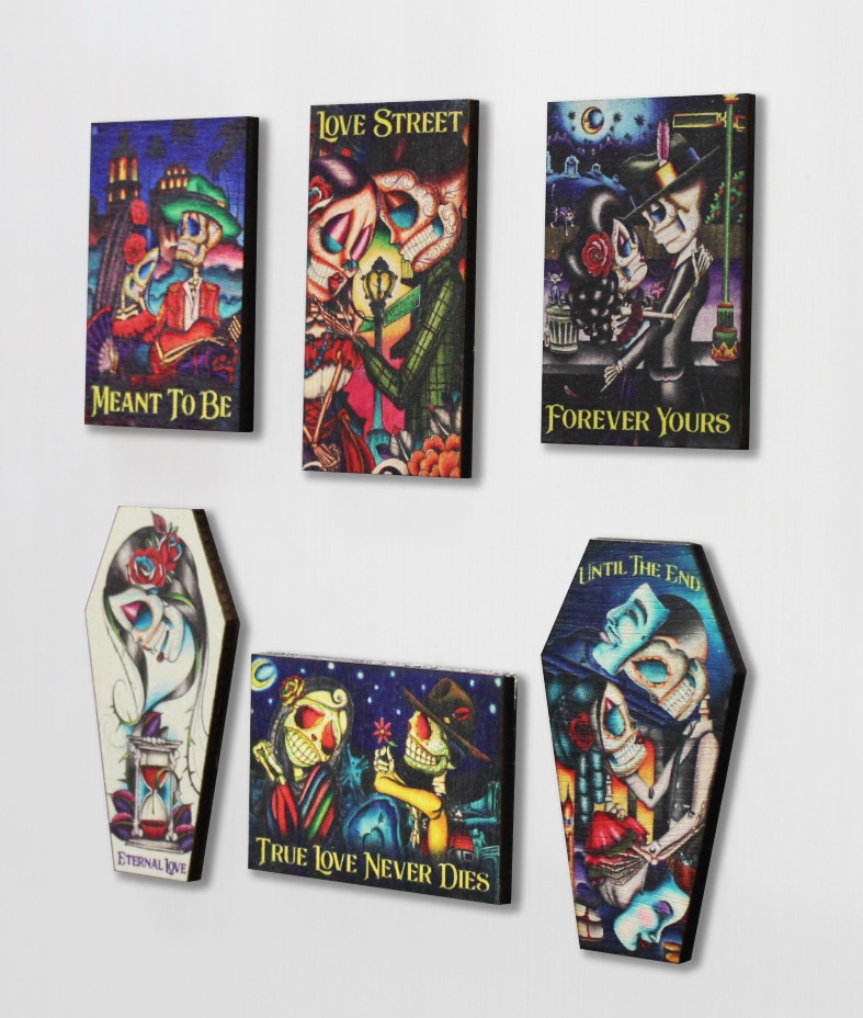 Dave Sanchez Wood Refrigerator Magnet Set