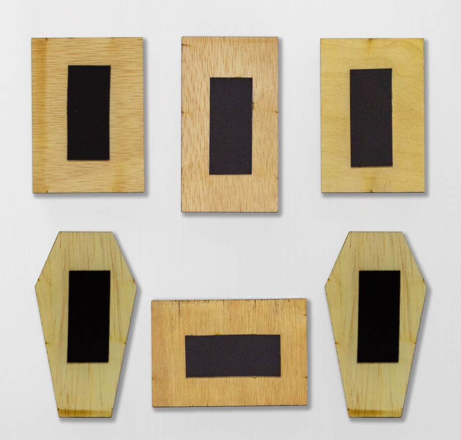 Dave Sanchez Wood Refrigerator Magnet Set