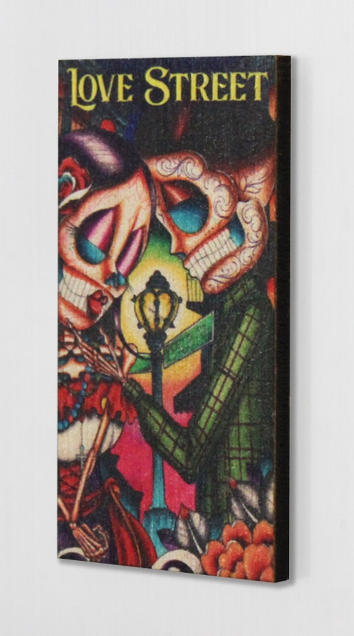 Love Street - Wood Refrigerator Magnet