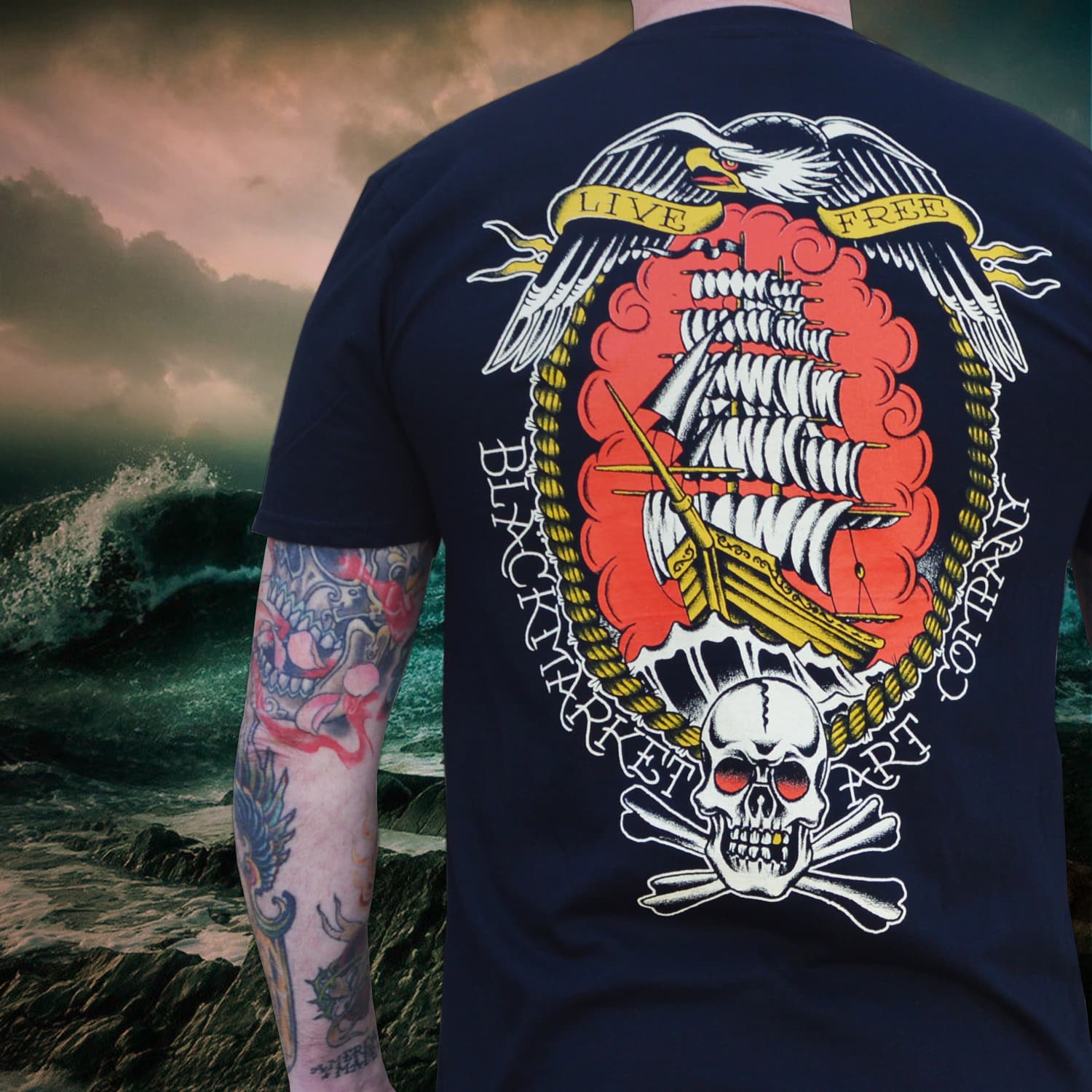 Live Free - Men's T-Shirt - Image 3
