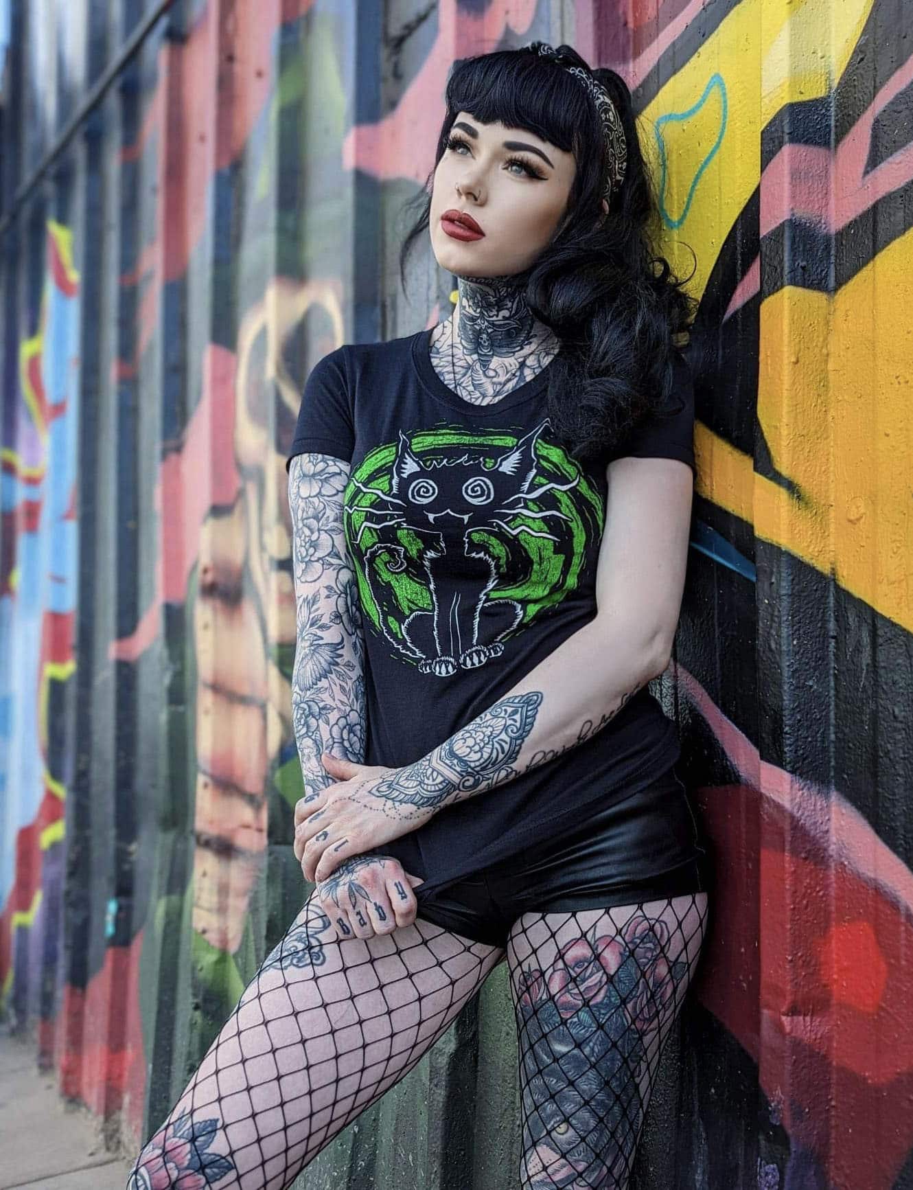 Alley Cat - Women's Loose Neck T-Shirt - Image 2