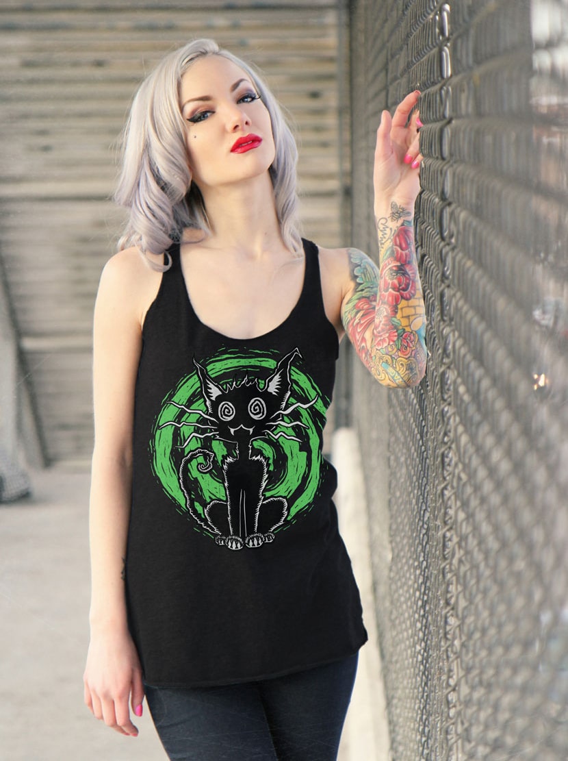 Alley Cat - Women's Unfinished Racer Back Tank Top - Image 2