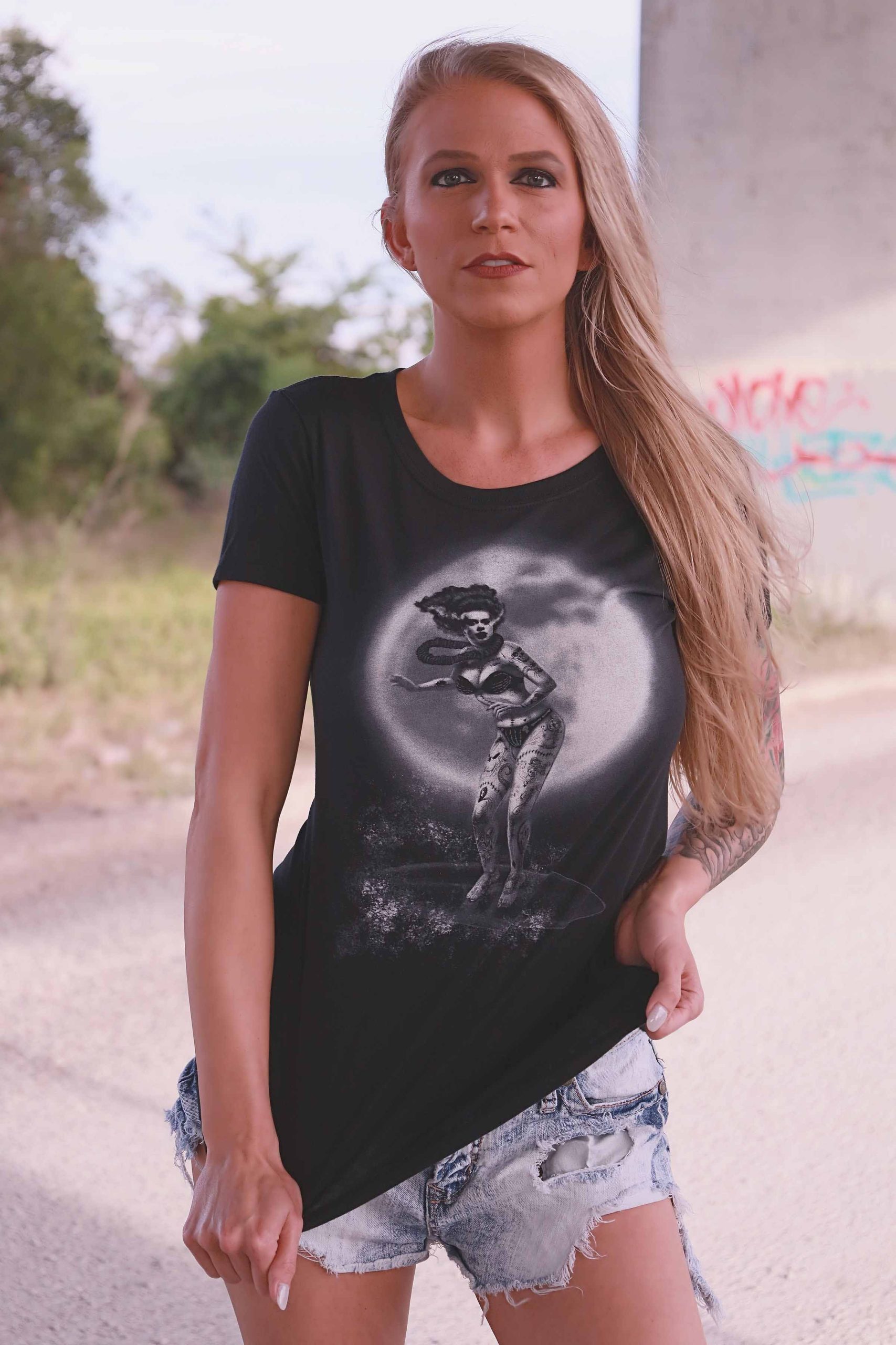 Aloha Bride - Women's Loose Neck T-Shirt - Image 2