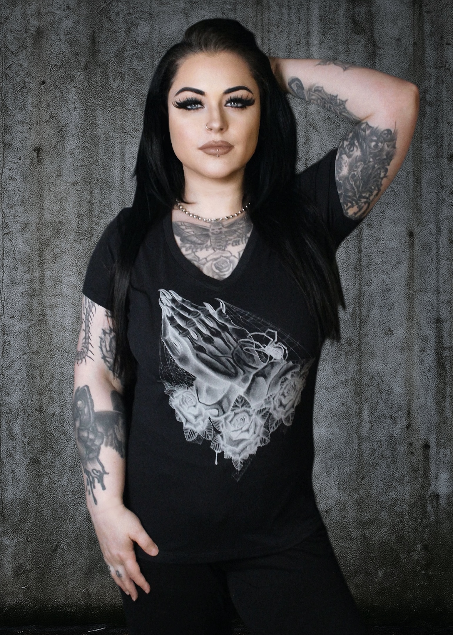Prey - Women's V-Neck T-Shirt - Image 3