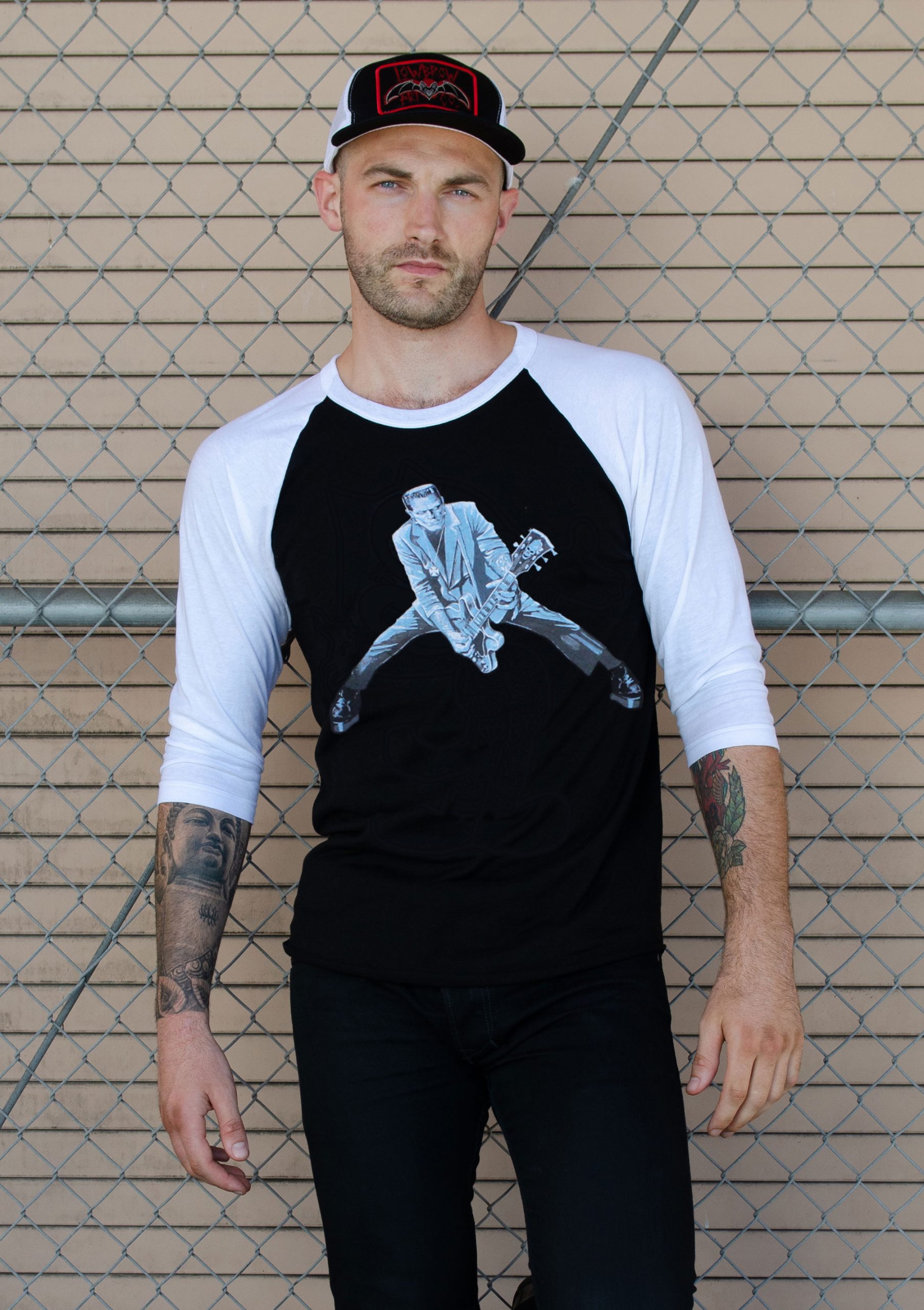 Rock N Roll Monster - Men's Baseball Shirt - Image 3