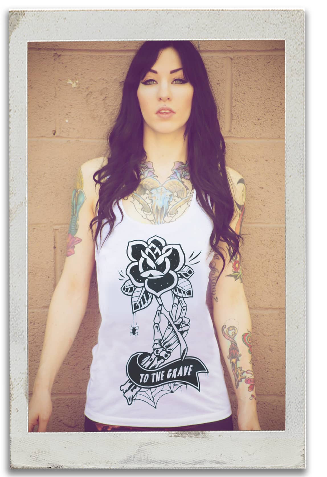 To the Grave - Women's Racer Back Tank Top - Image 3