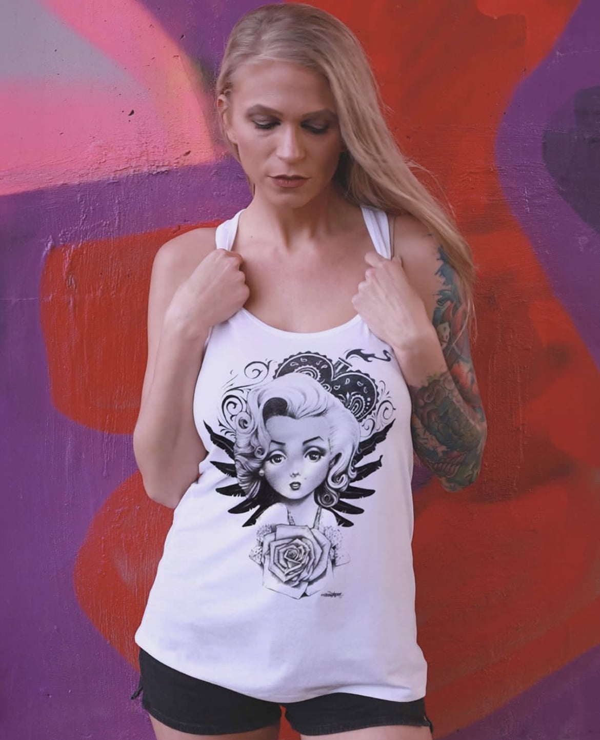 Lil Marilyn - Women's Racer Back Tank Top - Image 2