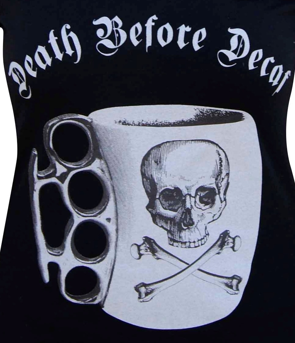 Death Before Decaf - Women's V-Neck T-Shirt - Image 2