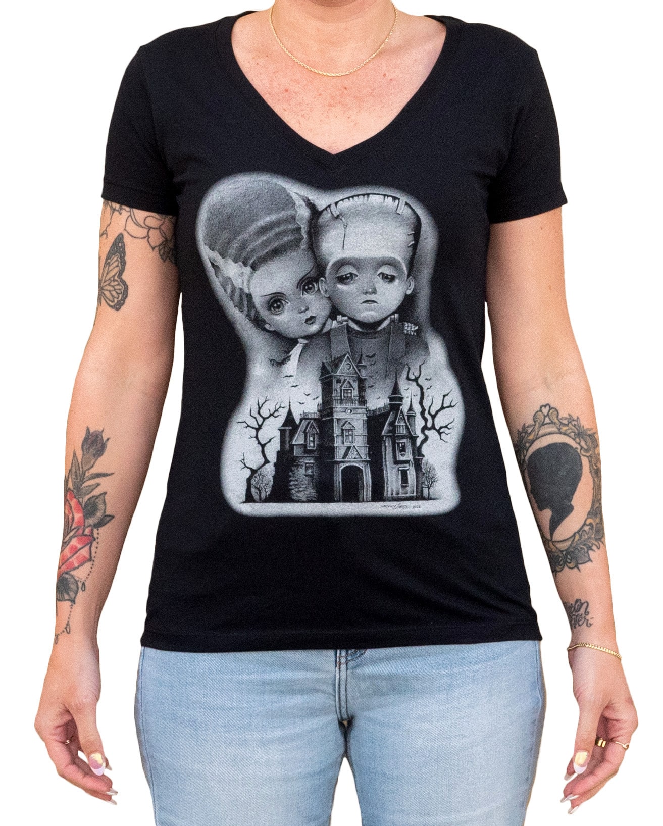 Lil Couple - Women's V-Neck T-Shirt