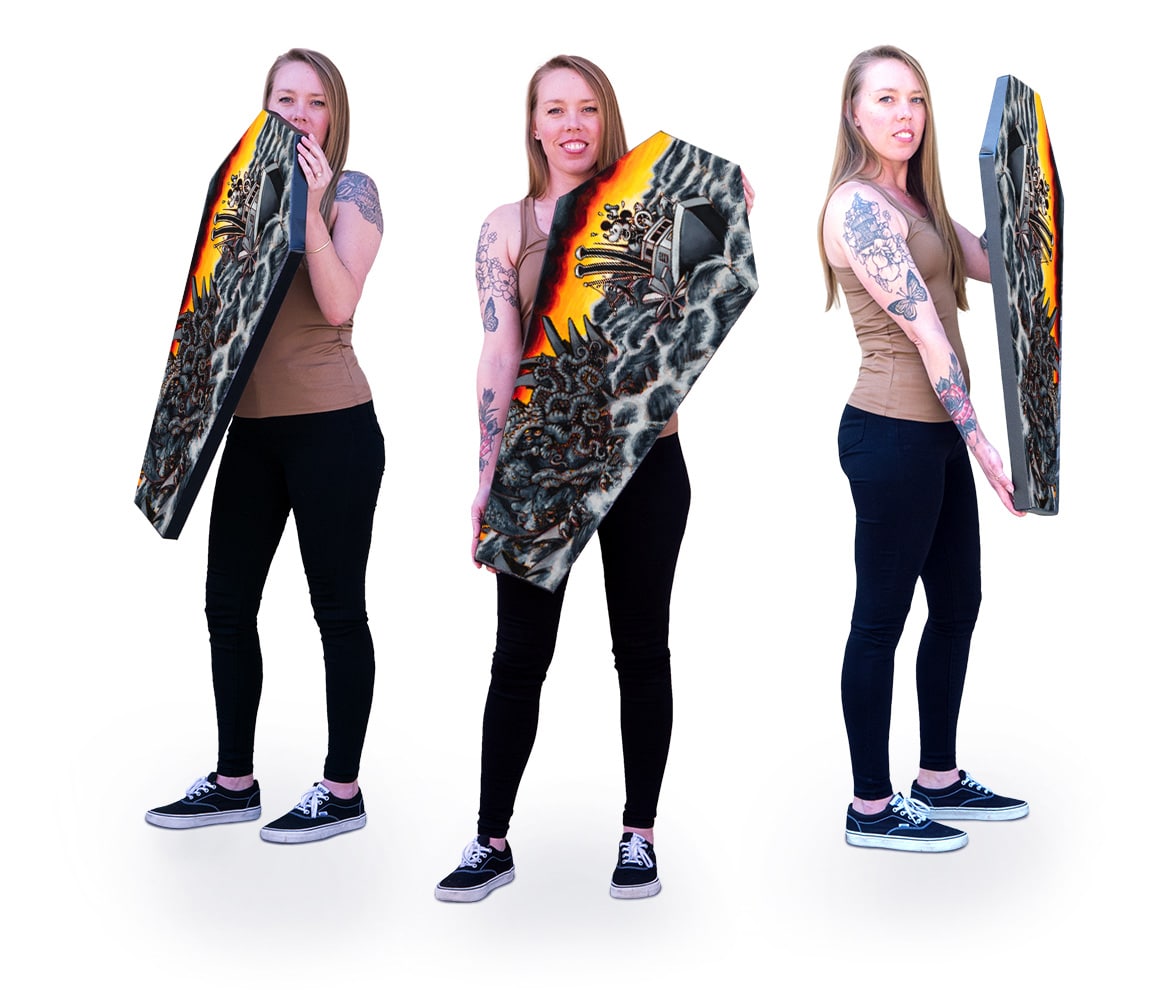 Steamboat Cthulhu - Stretched Canvas Coffin - Image 2