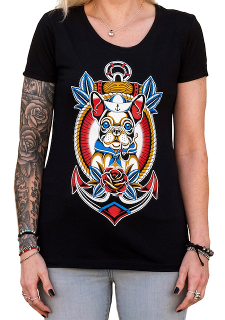 Sailor Dog - Women's Loose Neck T-Shirt