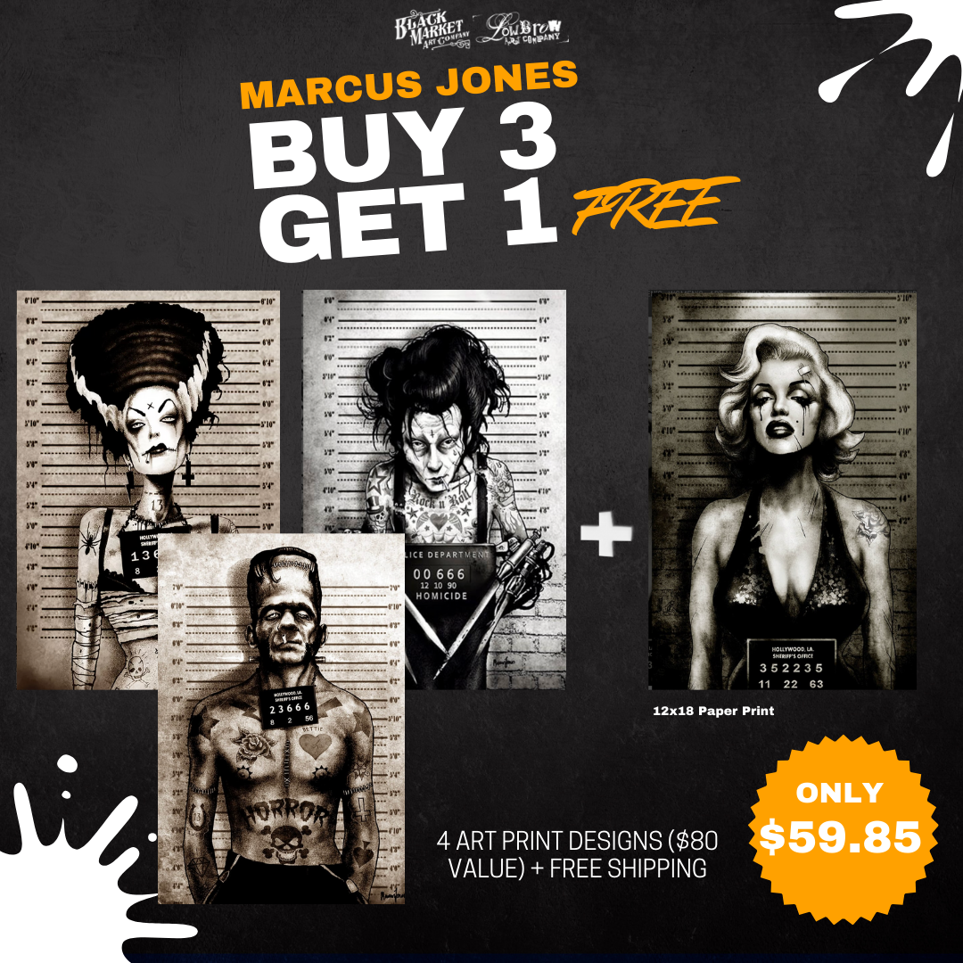 Marcus Jones Buy 3 Get 1 FREE Art Print Bundle