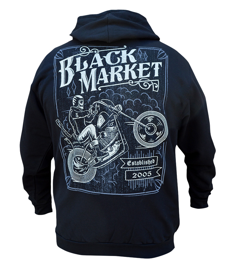 Two Wheel Terror - Men's Zip Hoodie