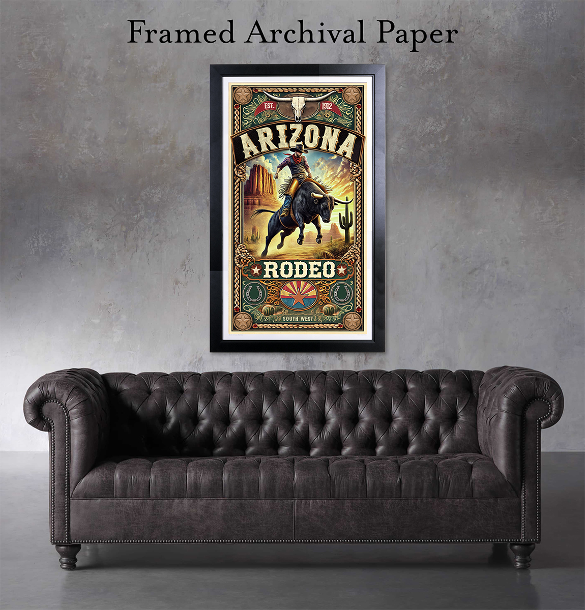 Arizona Rodeo Poster - Art Print / Wall Art / Western Decor - Image 4