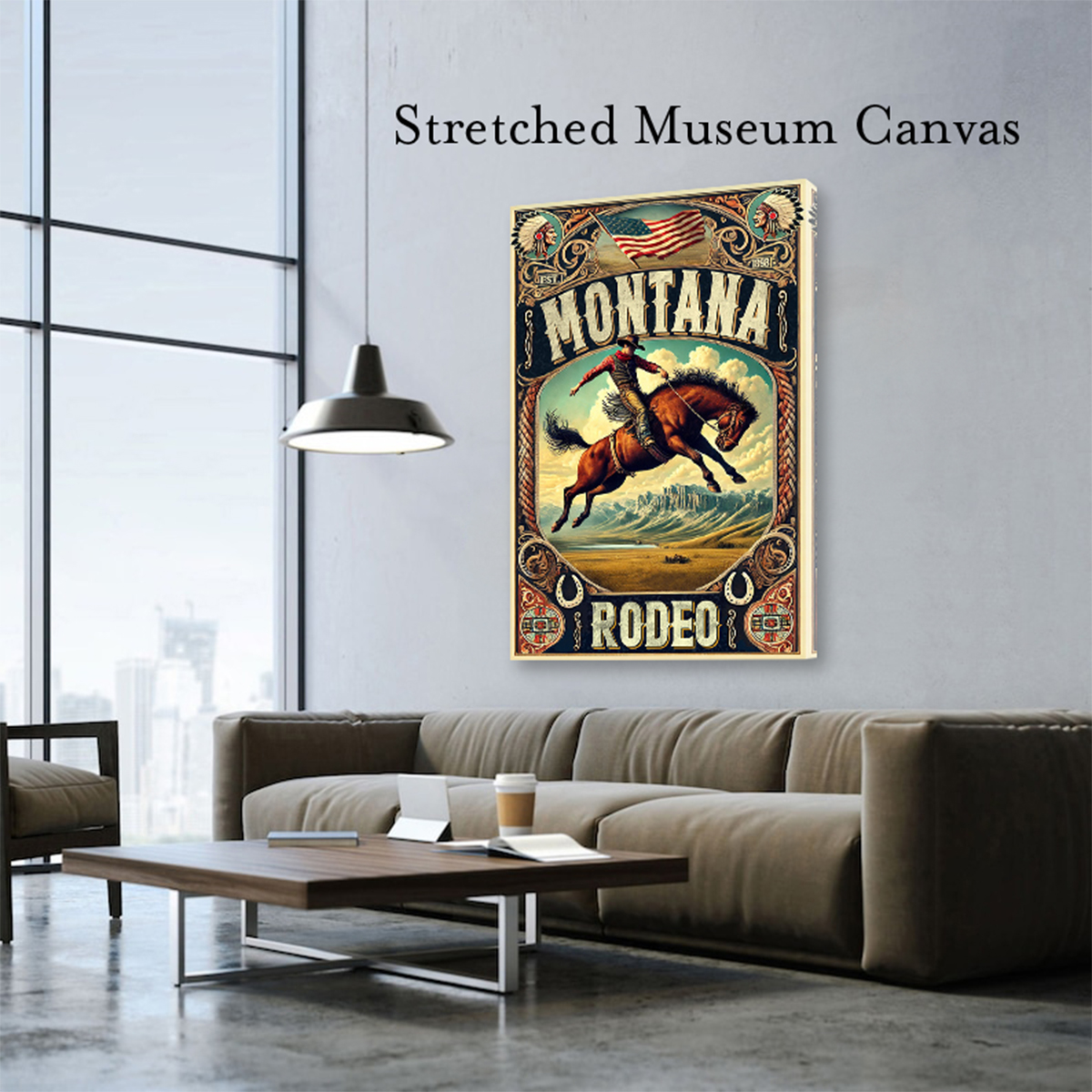 Montana Rodeo Poster - Art Print / Wall Art / Western Decor - Image 3