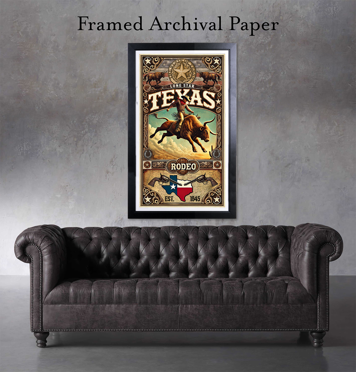 Texas Rodeo Poster - Art Print / Wall Art / Western Decor - Image 4