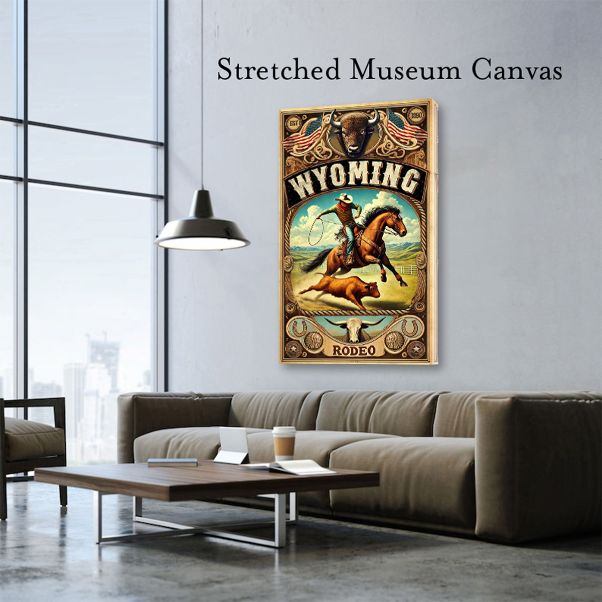 Wyoming Rodeo Poster - Art Print / Wall Art / Western Decor - Image 3