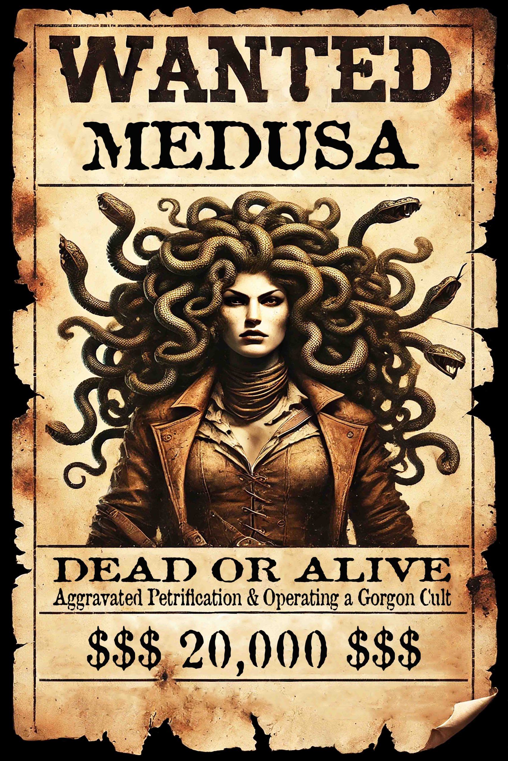 MEDUSA WANTED Art Prints