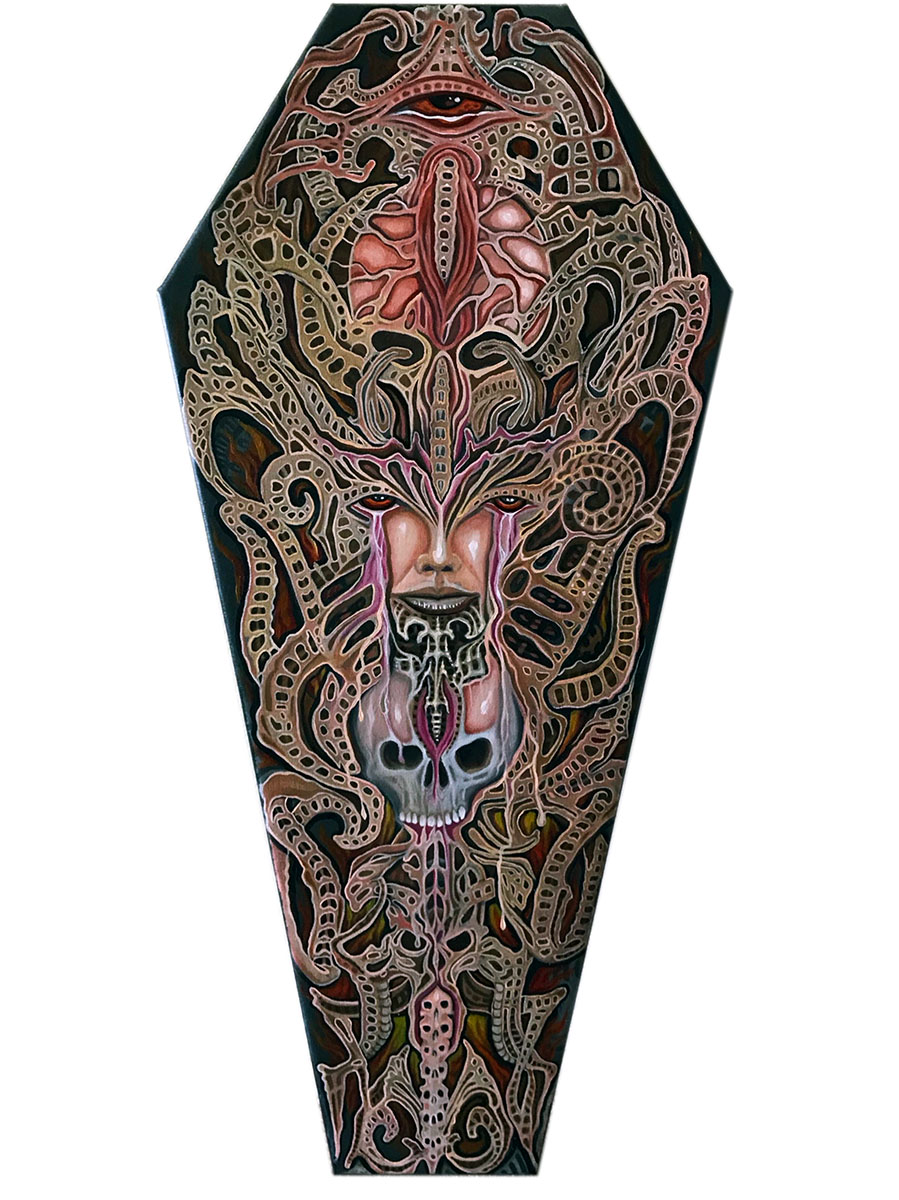 BIO GIRL - Stretched Canvas Coffin