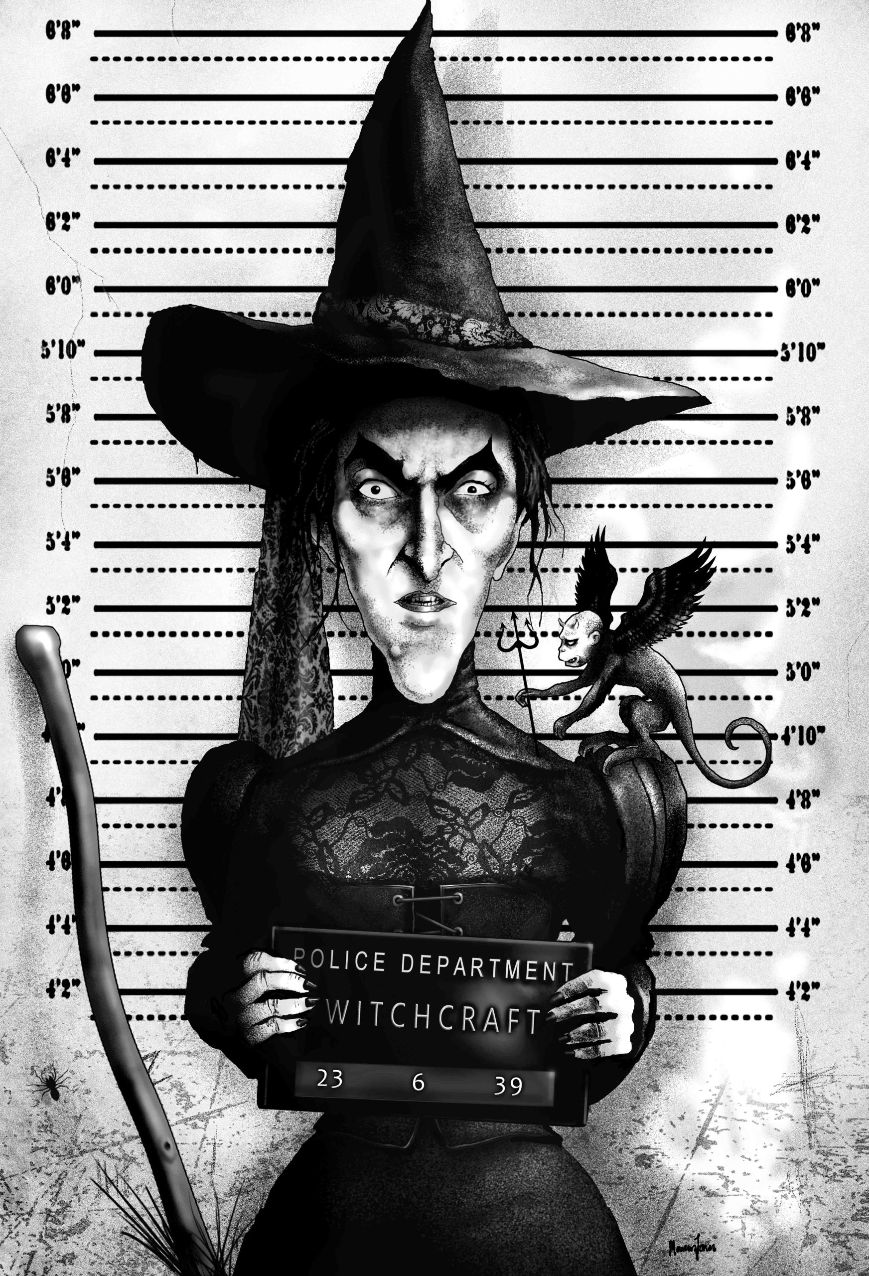 OZ WITCH MUGSHOT - Wizard of Oz Movie Art Print