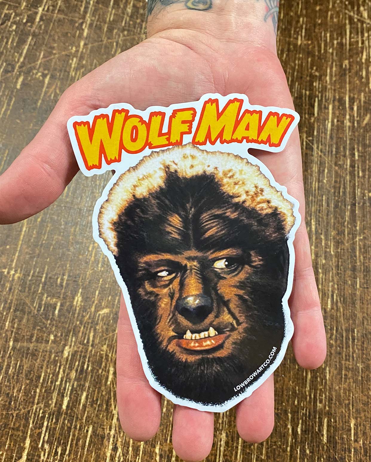 WOLF MAN MOVIE POSTER STICKER - Image 2