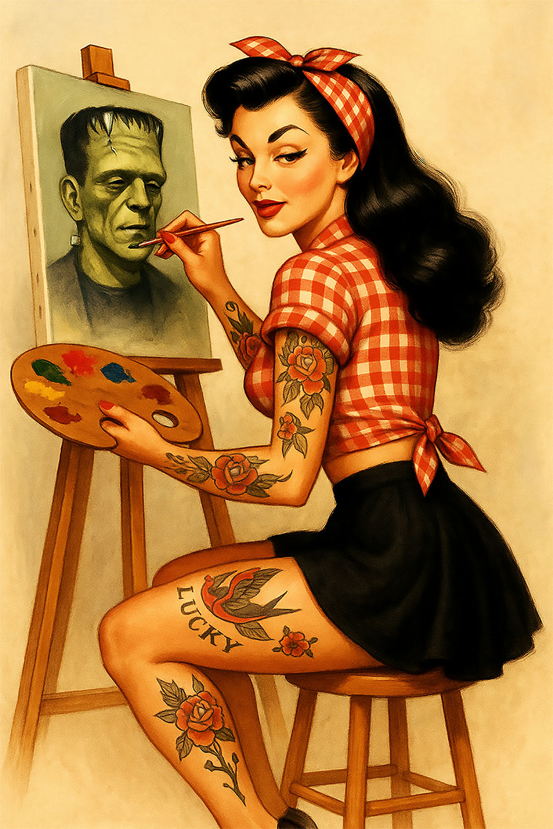 PAINTING PIN UP - Art Prints