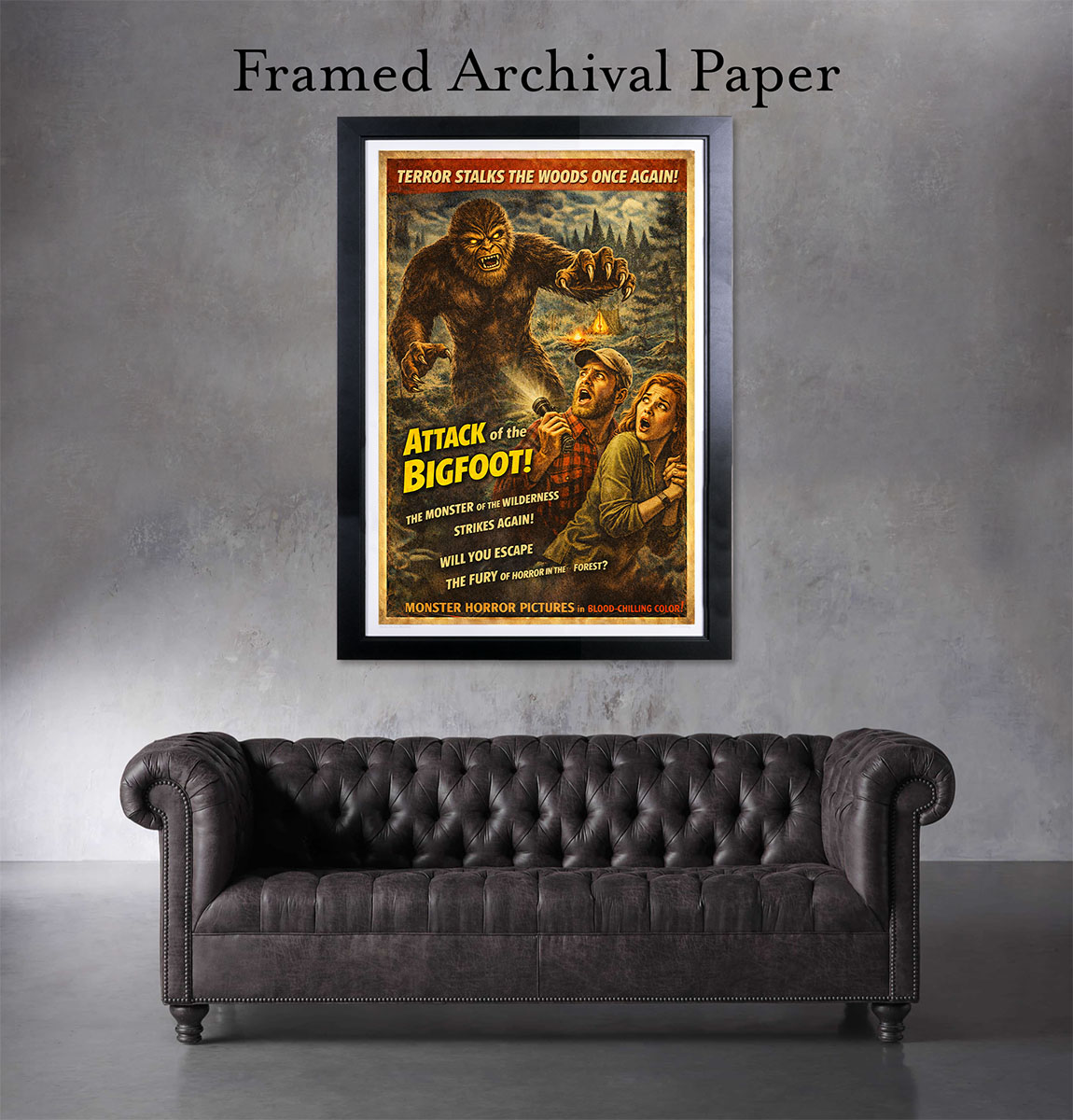 ATTACK OF THE BIG FOOT - Horror Movie Art Prints - Image 4